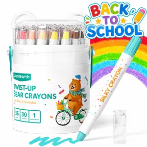 【Buy 2 Get 1】36 Color Twist Crayons for Toddlers 1-3 and Kids 4-8, silky crayons bulk,Non-Toxic Washable Crayons 2-4, Ultra-Silky Easy-Grip Art Supplies,  oil pastels   pens Portable Fine Motor Skills Summervibes summerwins back to school shopping Waterpr
