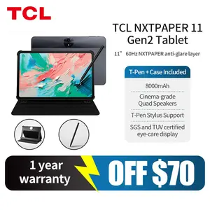 TCL NXTPAPER 11 Gen 2 Android Tablet, 11" Drawing Pad & Digital Notebook, Stylus & Flip Case Included, NXTPAPER 4.0 Display, Android 15, AI Tools, 6+64GB / 8+128GBRAM, 64GB/128GB Storage, 8000mAh Battery, Gray
