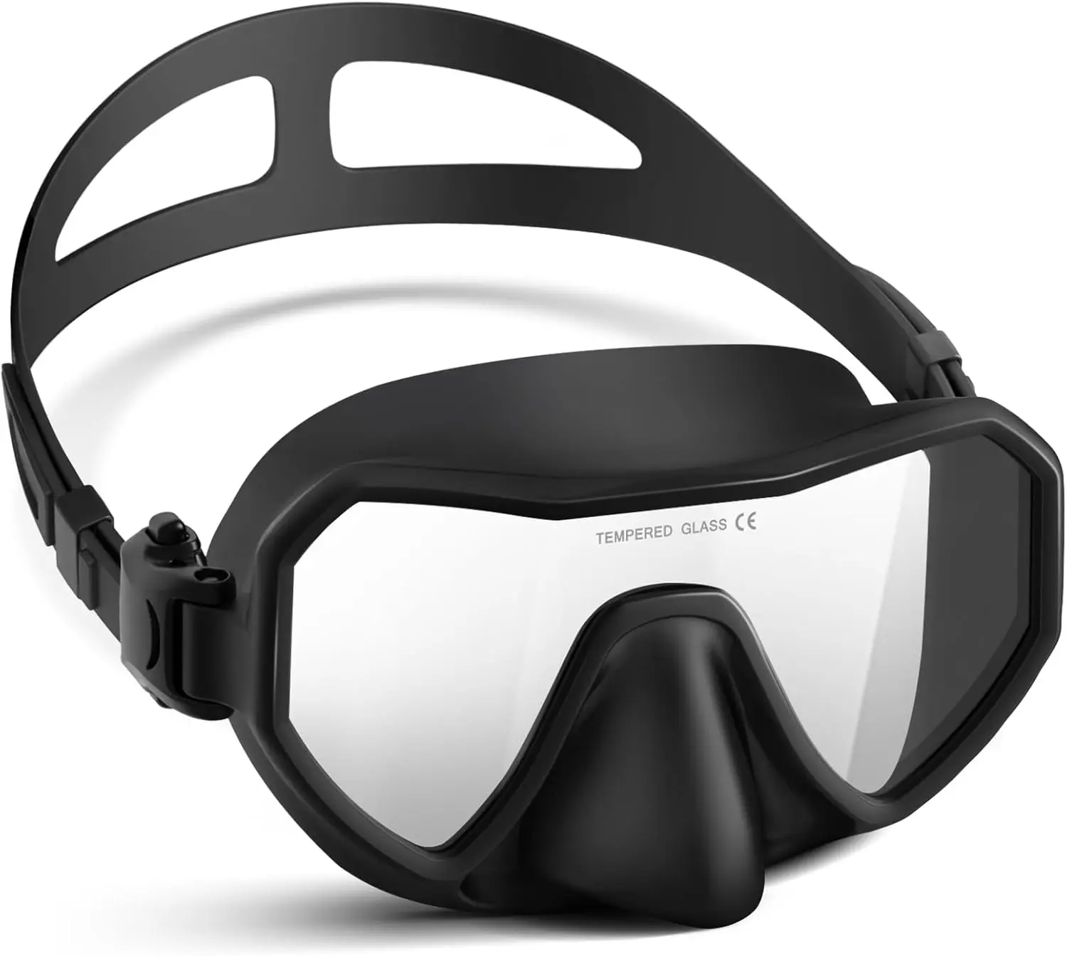 Swimming Goggles with Silicone Nose Cover, Adjustable Wide-View Leak-Proof Goggles for Swimming, Adult Water Sports Diving Mask, Adjustable Swim Swimming Goggles