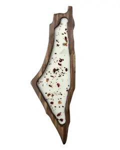 Handmade Palestine Map Candle - 10 Inch