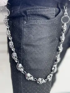 BLK SKELETON WALLET CHAIN