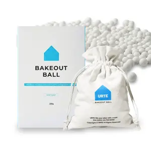 URTE Reusable Odor & Moisture Absorber Balls 200g – Natural Air Freshener for Bathroom, Closet & Car – Cotton Blue – Made in Korea