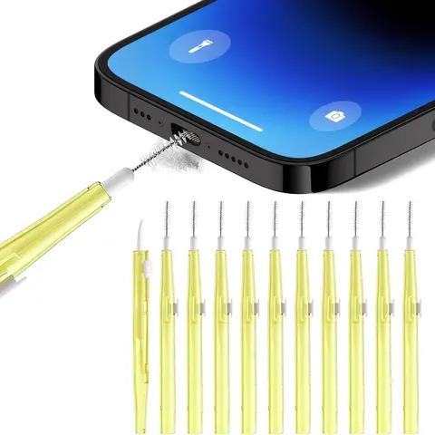 10-Piece Cell Phone Cleaning Kit with Charging Port Cleaner & Dual-Sided Anti-Clogging Nylon Brushes, Suitable for Phones, AirPods, Tablets & Other Electronics