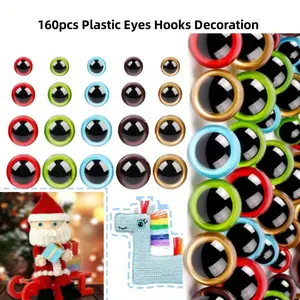 1 Pack Colorful Plastic Safety Eye with Washers Trapezoid Safety Eyes Crocheting Stuffed Animal Eyes for DIY Christmas Decoration Beauty & Personal Care