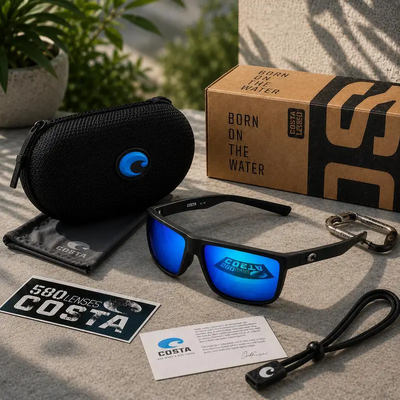 Costa Del Mar Polarized Sunglasses for Fishing, Boating & Everyday Wear | 580 Lenses for Clear Coastal Vision