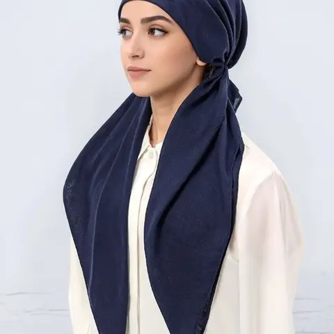 Women's Solid Color Hijab, Head Scarfs, Casual Versatile Breathable Hijab for Daily Wear, Fashion Accessories for Women & Girls, Muslim