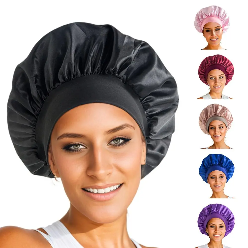 Lady's Bath Cap, Elastic and Reusable Shower Cap, Bathing Cap for Use in The Shower, Eco-friendly Shampoo Cap - Wide-brimmed High-elasticity Headscarf for Beauty, Bath Cap, Hair Care Cap