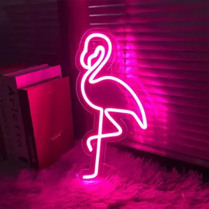 LED Neon Lights, Flamingo Animal Shape Lights, Indoor Room Neon Decorative Lights, Internet Celebrity Atmosphere Lights, Room Decoration, Illumination, Trendy Decor, Home Decor Light, Energyefficient Lights, Wallmounted Lights, Neon Accent Lights