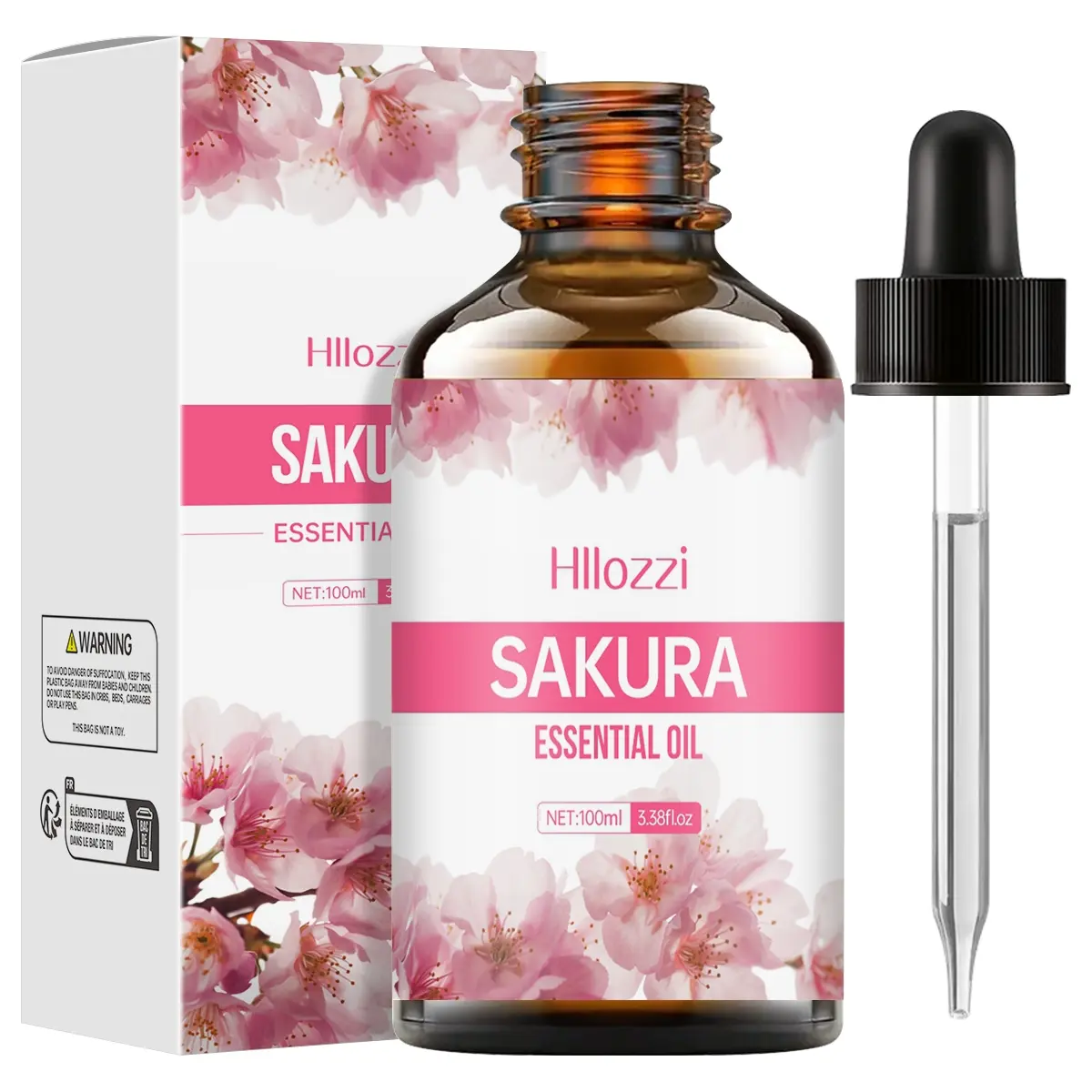 1pc 100ML Sakura Essential Oil, Scented Oils for Diffusers, Humidifiers, Home, Living Room, Bedroom, Bathroom, Improve Environment, Refresh Air