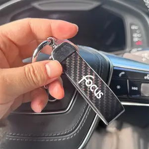 Ford Focus Carbon Fiber Keychain, Multiple Colors, Luxurious Design, Durable & Stylish Accessory, Perfect Gift Idea