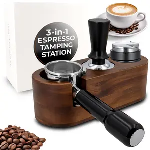 Espresso Tamping Station 51/53/54/58mm - Premium 3-in-1 Espresso Tamper Station, Distributer and Portafilter Holder - Espresso Organizer Station