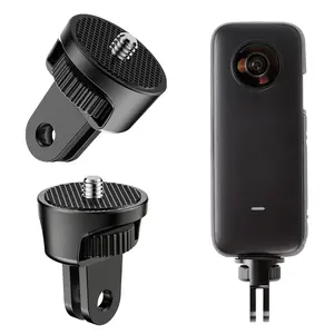 2pcs Sports Action Camera Adapter Mount 1/4 Fixed Base, 360 Rotation Adjustable Stand, Compatible with Osmo360/gopro Dji Accessories