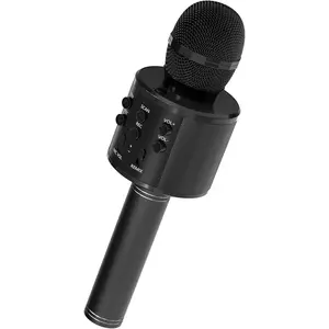 5 CORE Wireless Bluetooth Karaoke Microphone with Built in Loud Speaker Portable Mic System for Singing, Recording w USB & AUX for Adults and Kids Black- WM SPK BLK