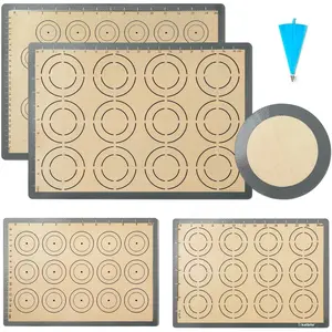 Baking Mat Set of 5,   Grade Non-stick  Cookie Sheet Bakeware Mats for Making Macaron, Cookie, Pizza, Pastry