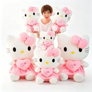 Sanrio Hello Kitty Heart-Hugging Angel Plush Pillow 8.66 Inches Adorable Design Perfect for Fans and Gifting
