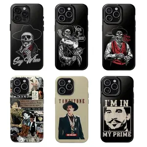 Doc Holliday Phone Case Val Kilmer Tombstone Tribute for Movie Buffs & Western Fans Suitable for iPhone 17/16/15/14/13/12/11 Pro Max/Plus and  Samsung Galaxy S23FE/22/23/24/25