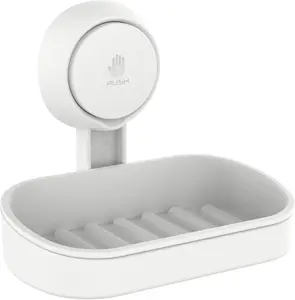TAILI Soap Dish Soap Holder Suction Cup Powerful Vacuum Suction, Strong Sponge Holder for Shower, Bathroom, Tub and Kitchen Sink, Drill-Free, Removable Soap Saver