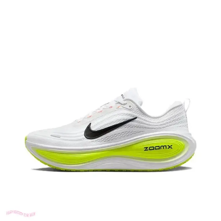 White Neon Lime Accent Ultra Cushioned Road Running Sneakers | Breathable Perforated Mesh & High Rebound Shock Absorbing Foam | For Daily Jogging & Outdoor Training | Unisex Design
