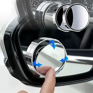 [Free !ship] Blind Spot Mirror 2Pcs Suction Cup for Car Ultra Rearview Side Mirror Rain Eyebrow Wide Angle View Automotive Safety Accessory 360 Adjustable Ultimate Rear Enhanced Visibility Driving Confidence Round Convex Mirror Car Ideal Parallel Parking