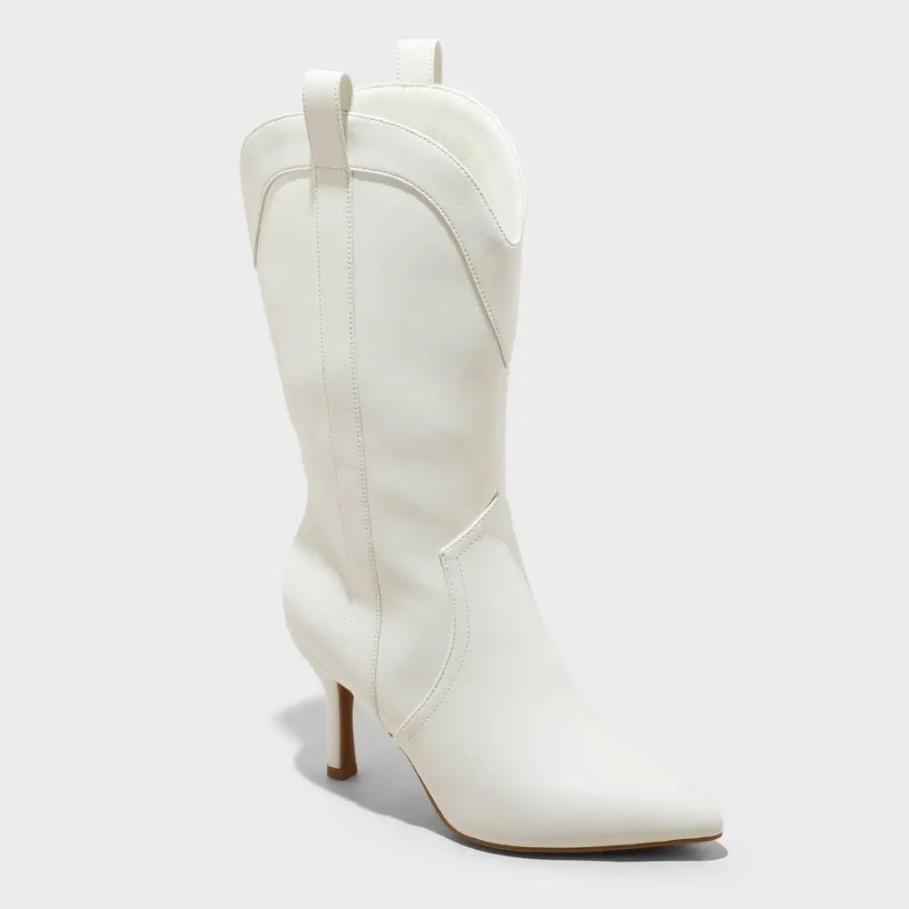 Women's Bryce Heeled Western Cowboy Boots, Footwear Fashion, with Memory Foam Insole - Wild Fable