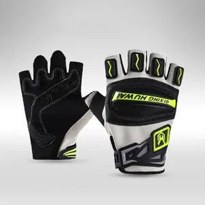 Unisex Half-Finger Motorcycle Gloves, Breathable Shock-Absorption Motorcycle Gear for Mountain Road Biking, All-Season Summer Use