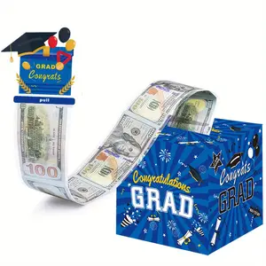 1Pc Blue Graduation Surprise Money Box – Creative Cash Gift Box, Graduation Favor Box, Graduation Party Decorations & Celebration, Perfect Graduation Gift Idea, Cash Gift Surprise for Commencement Occasion
