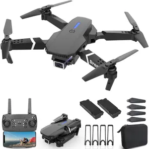 Drone With 1080P Camera for Adults Beginners Kids, Foldable RC Quadcopter, Toy Drones Gifts, FPV Drone Video, 2 Batteries, Carrying Case, One Key Start, Headless Mode, Waypoints fly, 360 °   Flips