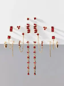 Women's Elegant Faux Pearl & Rhinestone Decorated Earrings Set, High Quality Earrings, Trendy Exquisite Dangle Earrings & Stud Earrings, Chic Gorgeous Jewelry As Gift for Girlfriend