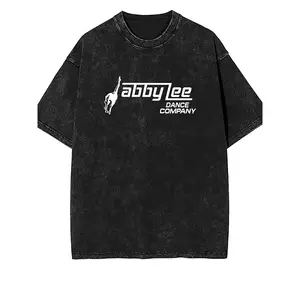 Abby Lee Dance Company ALDC Mommy's heavy vintage washed T-shirt - men's round-neck ballet short-sleeve top, thick vintage style, suitable for hip-hop classes and casual wear - all-season clothing, ballet practice outfit