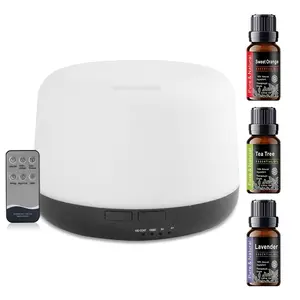 500ml Ultrasonic Essential Oil Diffuser, Aromatherapy Humidifier, Quiet Mist Vaporizer, Remote, Black