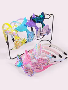 Mermaid Themed Headband, Colorful Sequin Decor Hair Hoop, Fashion Hair Accessories for Women & Girls, Cute Lovely Hairwear for Daily Used, Hair Accessories Sets