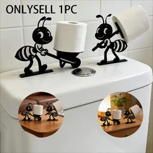 New Ant-Shaped Tissue Holder, Toilet Paper Dispenser, Bathroom Organizer, a decorative piece for home, featuring a sturdy base that prevents tipping and offers practicality