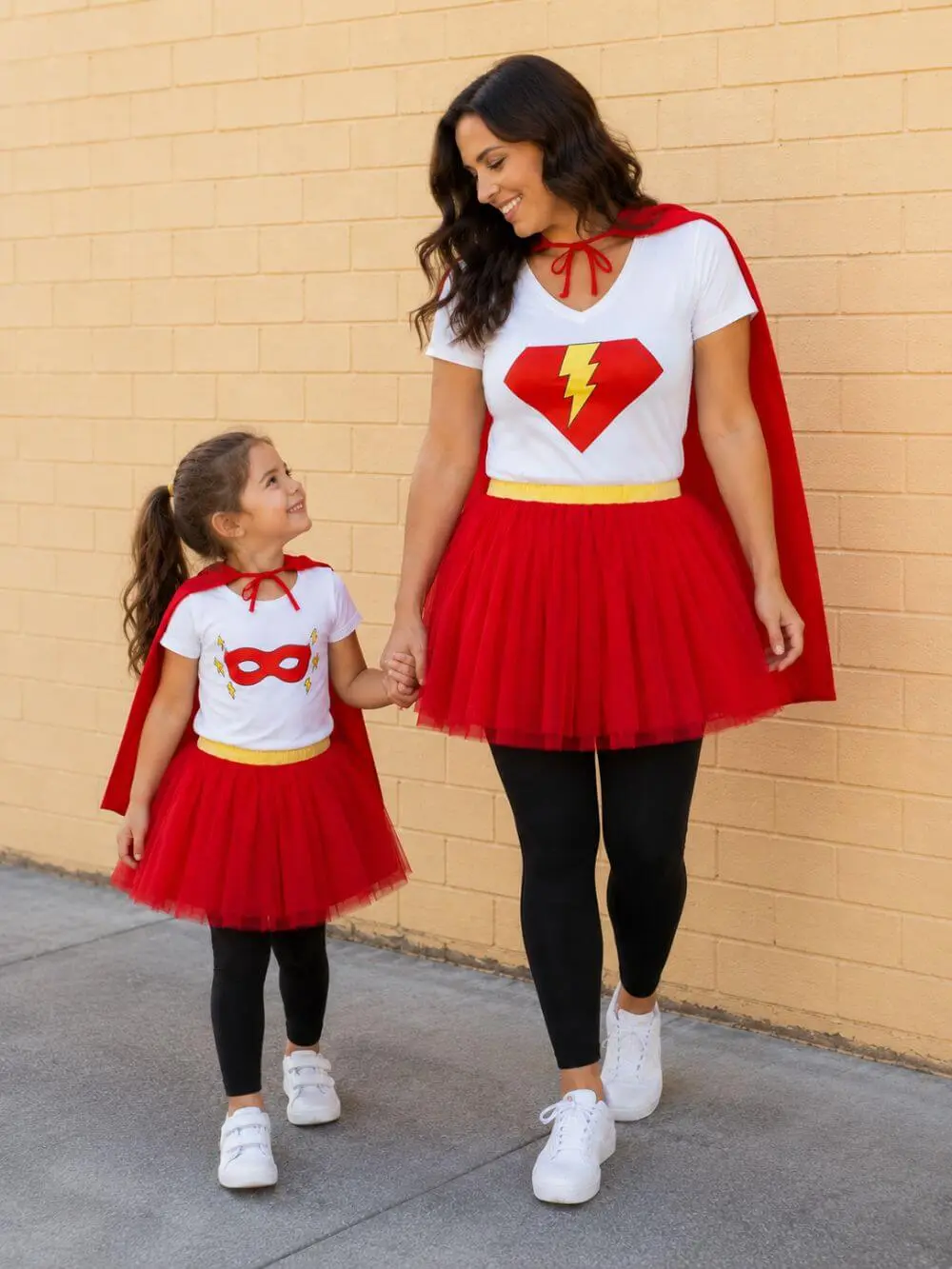 Red & Yellow Superhero Tutu Skirt Costume, Dress Up Princess or 5K Running Skirt for Girls, Women, Plus