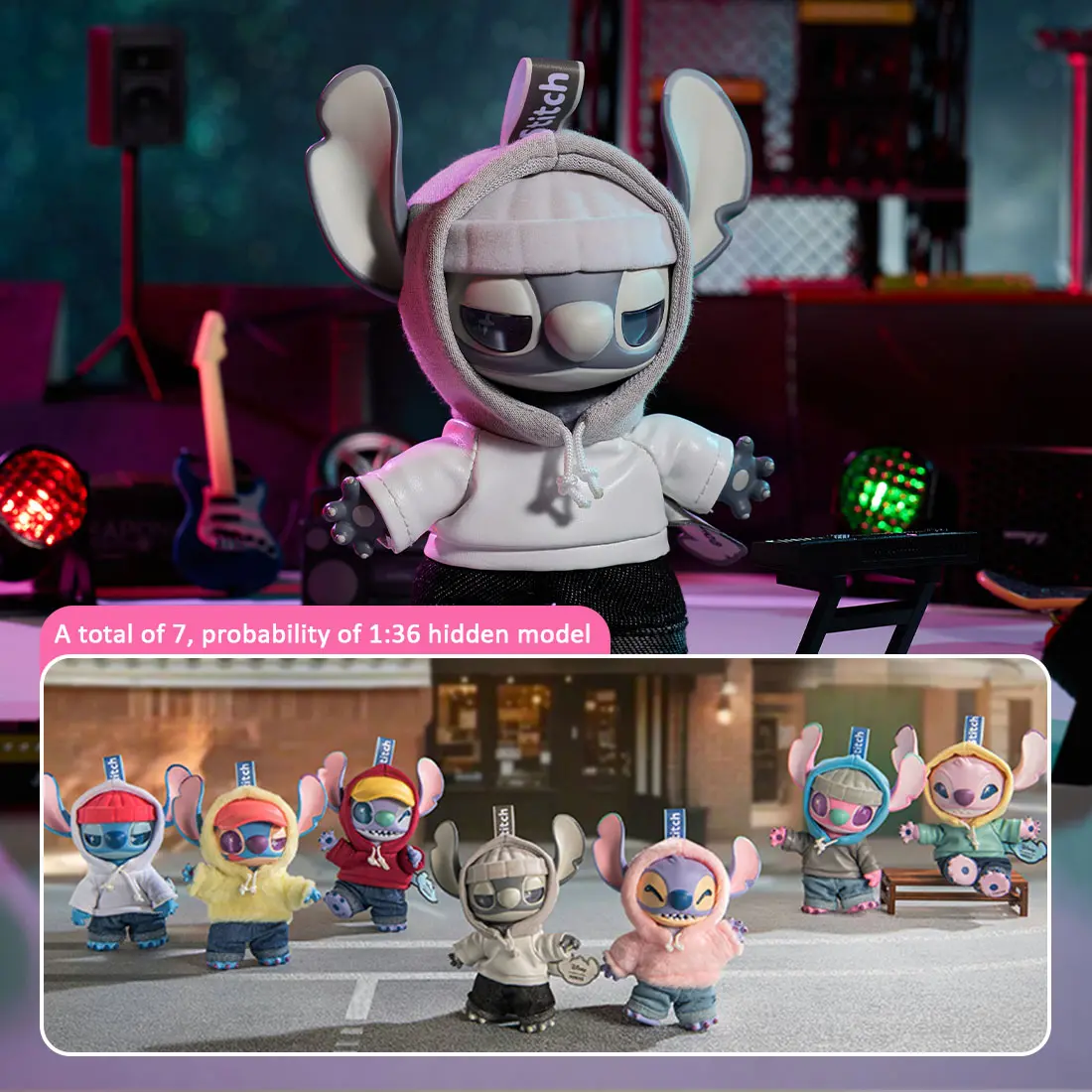 Disney Stitch GenZ Street Style Blind Box Plush Keychain - Surprise Collectibles for Backpacks & Gifts!backpack charm, surprise gift for anime fans#Summervibes, Back To School