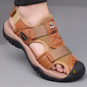 Men's Closed-Toe Hiking Sandals - Waterproof, Non-Slip, Adjustable-Strap, Thick-Bottom, Quick-Dry Footwear for Walking, Camping - Stylish Casual Summer New Arrival Outdoor Hikingsandals