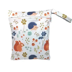 Waterproof Diaper Bag, Washable Nappy Wet Dry Bag, Multi-purpose Storage Bag for Baby Diapers, Wet Wipes, Travel Essentials for Baby