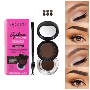Shcoety Cosmetics 2-in-1 Brow Duo Defining Wax & Volumizing Powder All-Day Hold with Beeswax for Defined Eyebrows Makeup Daily