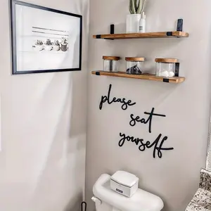 Minimalist Metal Wall Art - "Please Take Your Own Seat" Line Decoration, Suitable for Home and Office, Ideal housewarming Gift, Perfect Room Decoration, Modern Home Decor, Aesthetic Design