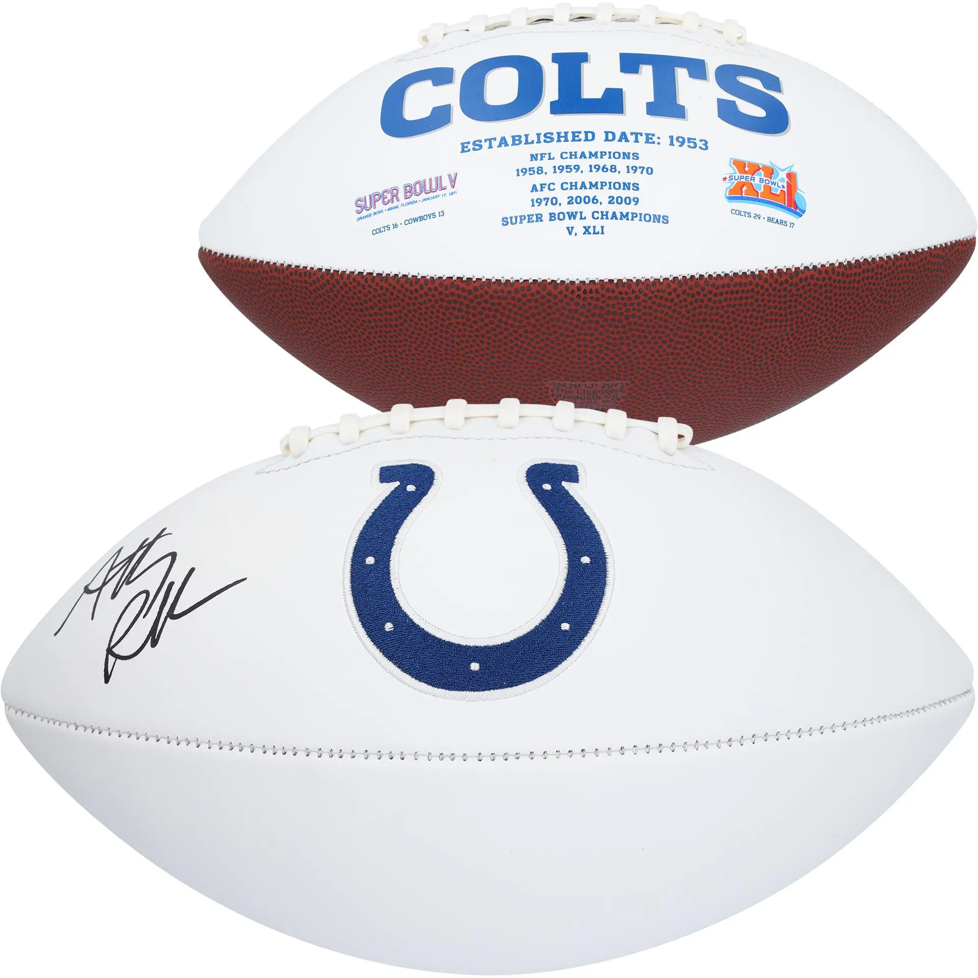 Anthony Richardson Indianapolis Colts Autographed White Panel Football - Fanatics Authentic Certified