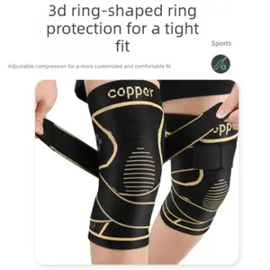 Copper Ion Knee Support for Sports, Knee Compression Sleeve, Breathable Compression Wrap for Cycling Running Basketball, Comfortable Knee Brace for Enhanced Stability