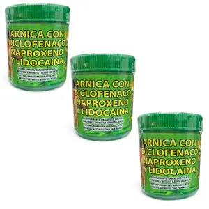3 Pack Arnica Con Diclofenaco Naproxeno y Lidocaina 120g Antioxidant Gel Supplement Reuma Pomade joint pain flexi