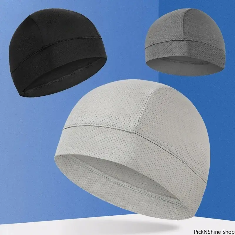 Unisex Cotton Skull Cap - Breathable Elastic, Sweat-Absorbent, Quick-Dry Cooling Moisture-Wicking Hat for Running, Hiking, Cycling, Cooling Skull Caps, Skull Caps
