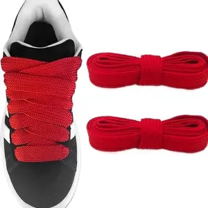 Thick 3/4" Width Flat Athletic Sneaker 54 Inch Shoelaces Footwear