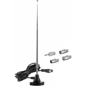 Strong Magnetic Base FM Radio Telecopic Antenna for Yamaha Pioneer Onkyo etc Bose Wave Music System FM Radio Bluetooth Home Stereo Receiver AV Audio Video Home Theater Tuner,