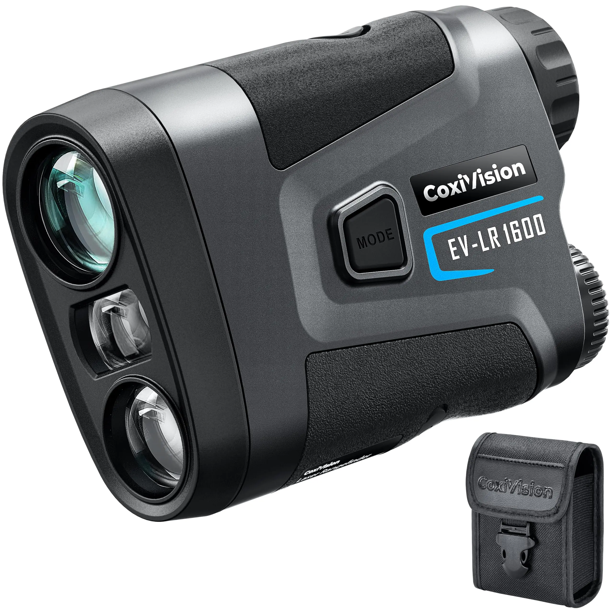 CoxiVision Hunting Rangefinder with Rechargeable Battery, 1600Y Golf Range Finder 6X Magnification,Ultra-Clear View, Slope Compensation, Distance/Angle/Speed/Scan Mode Water-Resistant with Case