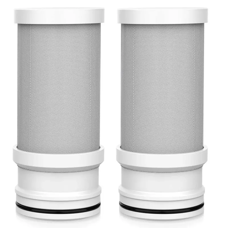 NSF Certified Activated Carbon Water Filter Replacement Cartridges (2-Pack) for Faucet Mount Water Filters - Boosts Adsorption, Improves Clarity, Maintains Steady Flow, Quick Easy Replacement, Reduces Chlorine Taste & Odor, 6-12 Months Usage, Water Filter