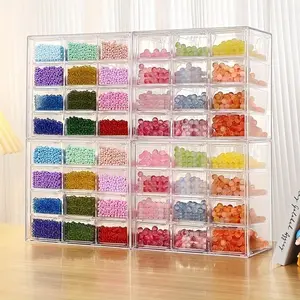 Transparent Multi-layer Bead Storage Box, Six-grid Jewelry Storage Box, Jewelry Organizer, Makeup Tool Organizer, Home Organizer, Cosmetic Organizer