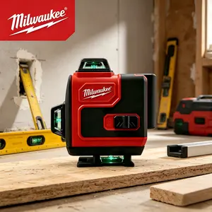 Milwaukee Red Bag Laser Level 360° High Precision | For Renovation, Carpentry & Construction Site