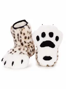 Cat-Shaped Shoes with Animal Patterns, Durable and Easy to Clean, Perfect for Playtime and Parties, Unique Design for All Seasons, Fluffy