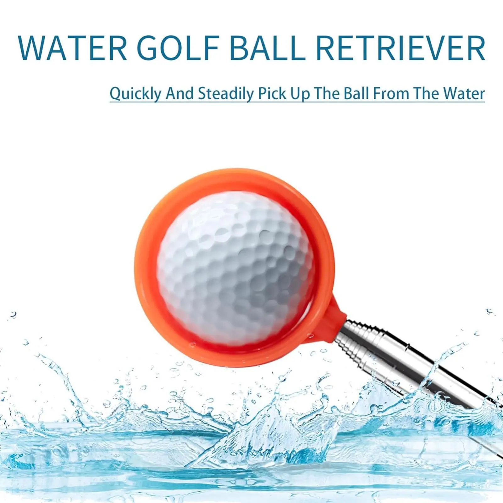 6.5Ft Golf Catcher - Water Picker Tool | Lightweight Portable Ball Retriever Tool, Telescopic Retriever Ball Collector for Ponds, Durable Golf Accessories Senior Golfer and Beginners Golf Putter Golf Clubs